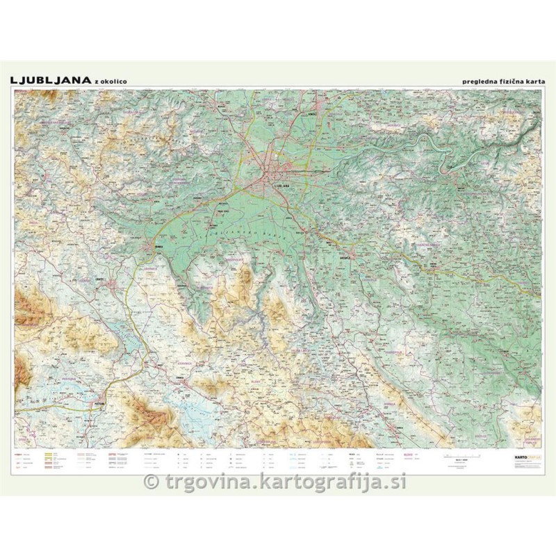 Stenska regijska karta LJUBLJANA IN OKOLICA