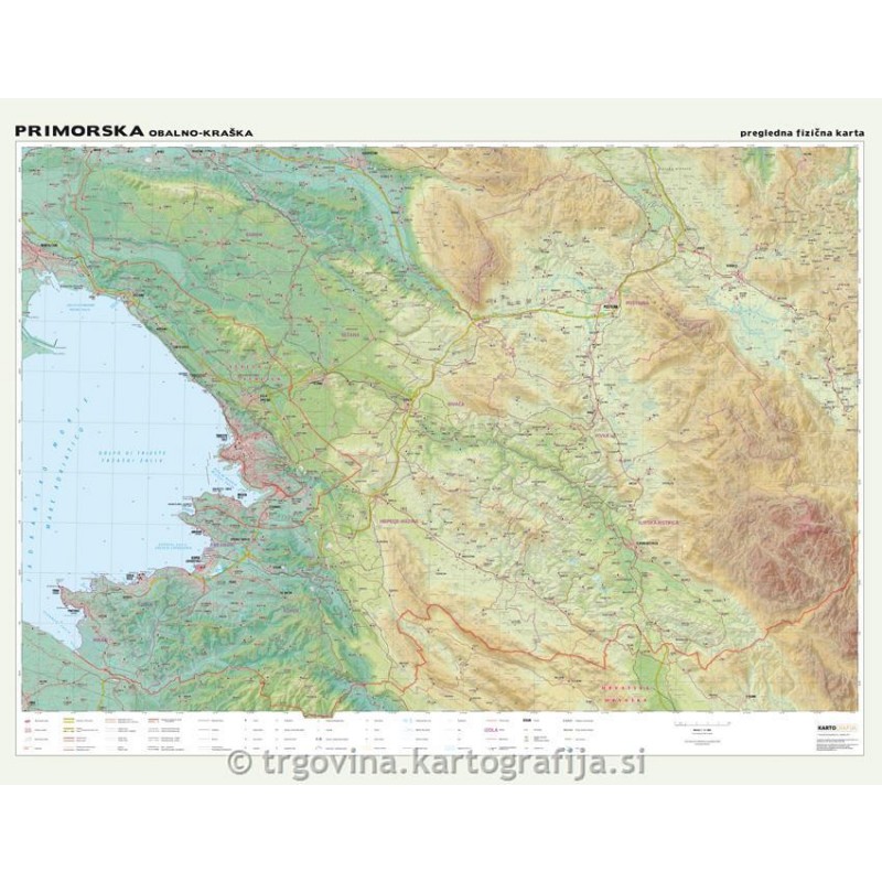 Stenska regijska karta PRIMORSKA - OBALNO-KRAŠKA