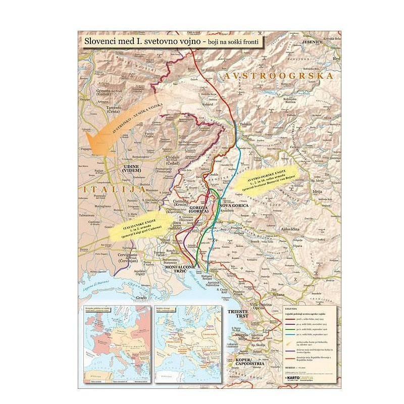 Stenska zgodovinska karta SLOVENCI MED PRVO SVETOVNO VOJNO