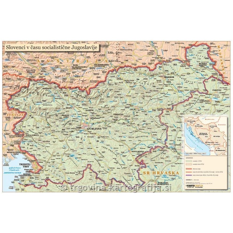 Stenska zgodovinska karta SLOVENCI V ČASU SFRJ