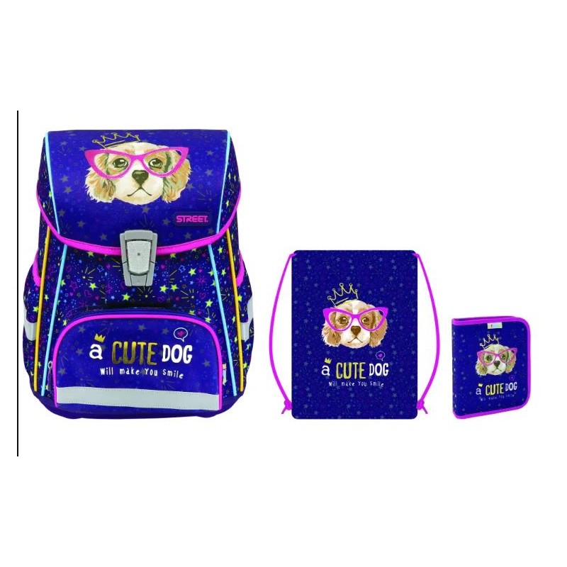 AKCIJA ŠOLSKA TORBICA Set cute dog 3/1