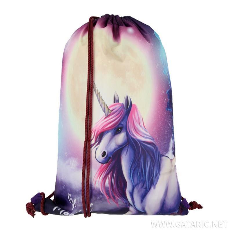 Set šolska torba samorog - unicorn School bag set ''BE MAGICAL'' PROLIGHT 5-Pcs (LED buckle)