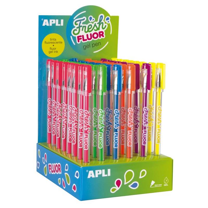 Apli Gel pisala fluorescentne barve displej, 48 kos
