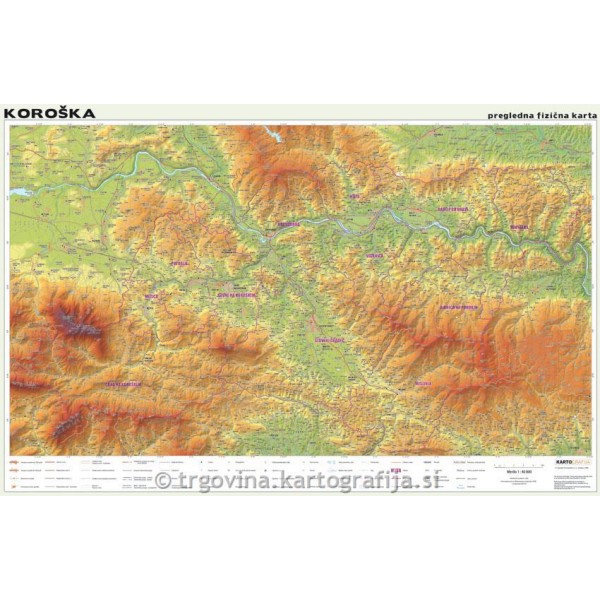 Stenska regijska karta KOROŠKA