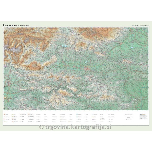 Stenska regijska karta ŠTAJERSKA - SAVINJSKA