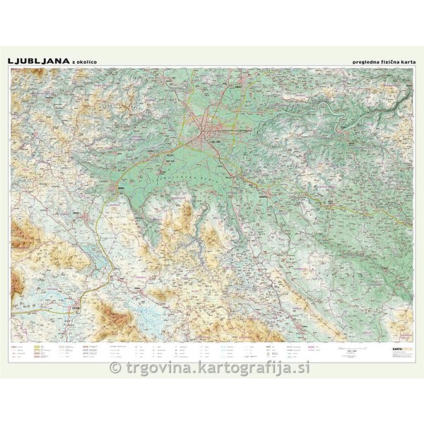 Stenska regijska karta LJUBLJANA IN OKOLICA