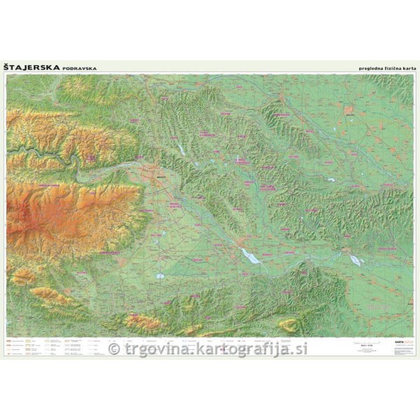 Stenska regijska karta ŠTAJERSKA - PODRAVSKA