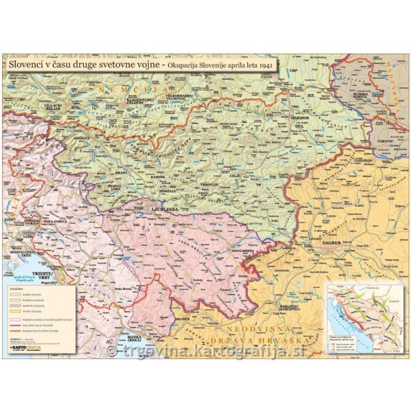 Stenska zgodovinska karta SLOVENCI V ČASU DRUGE SVETOVNE VOJNE