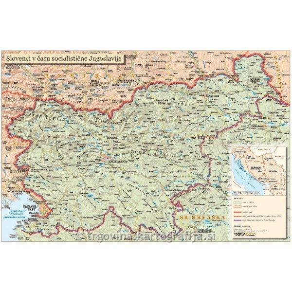 Stenska zgodovinska karta SLOVENCI V ČASU SFRJ