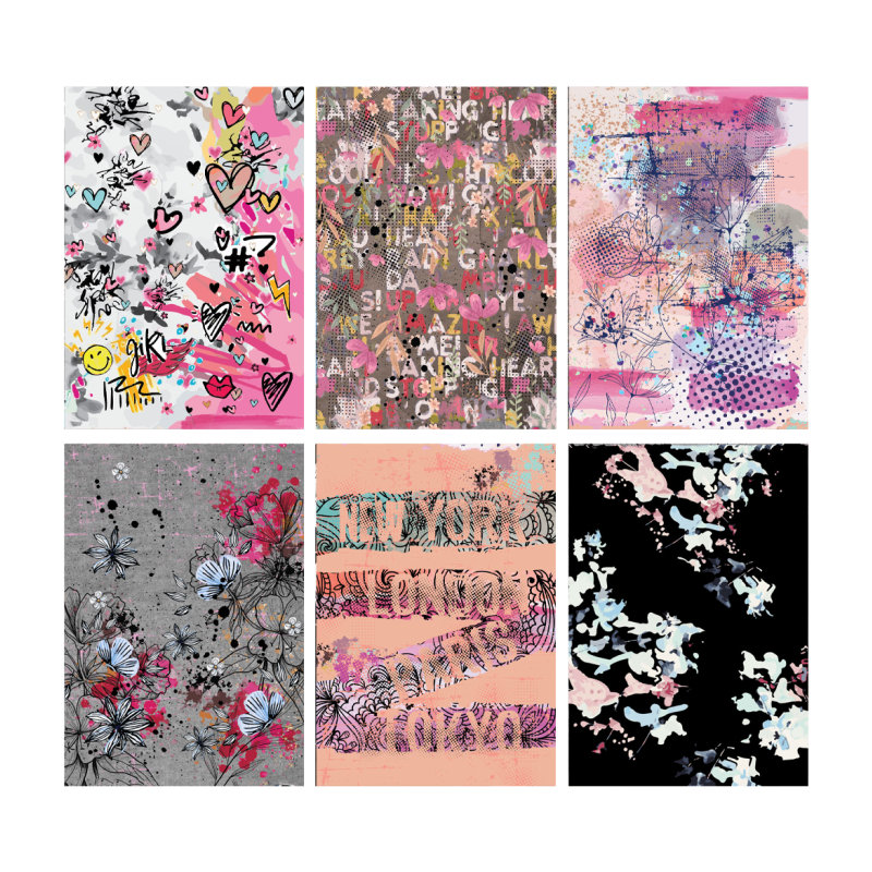 ZVEZEK A4 ČRTE KAOS 5/1 MIX