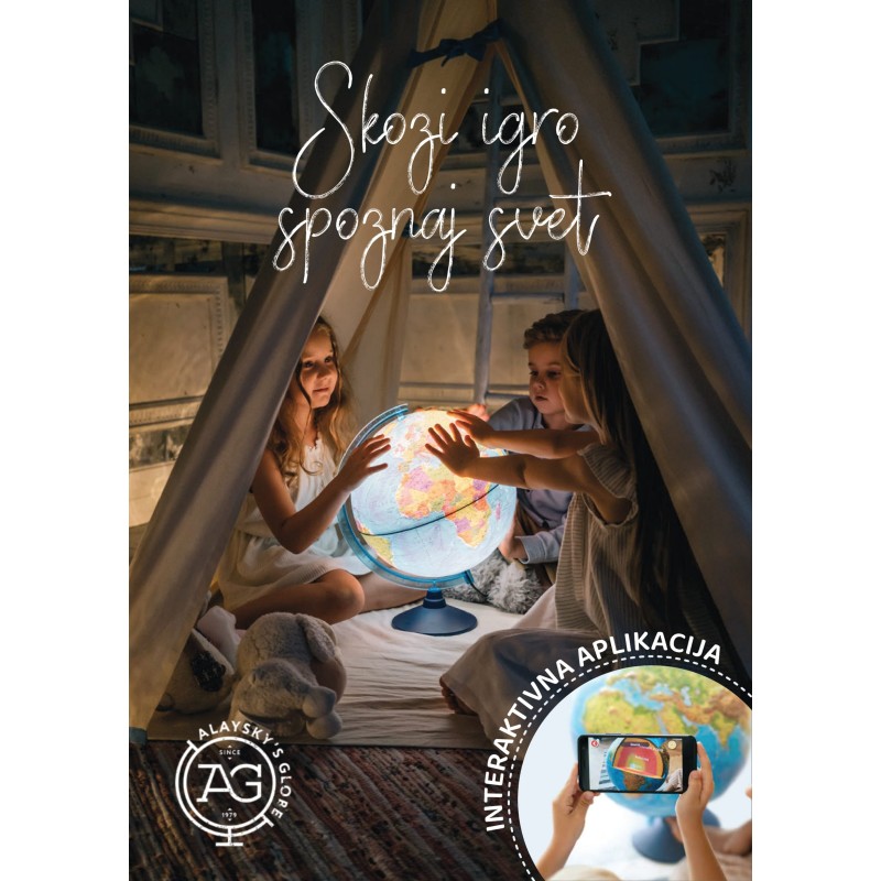 Globus premer 25cm z LED osvetlitvijo na baterije