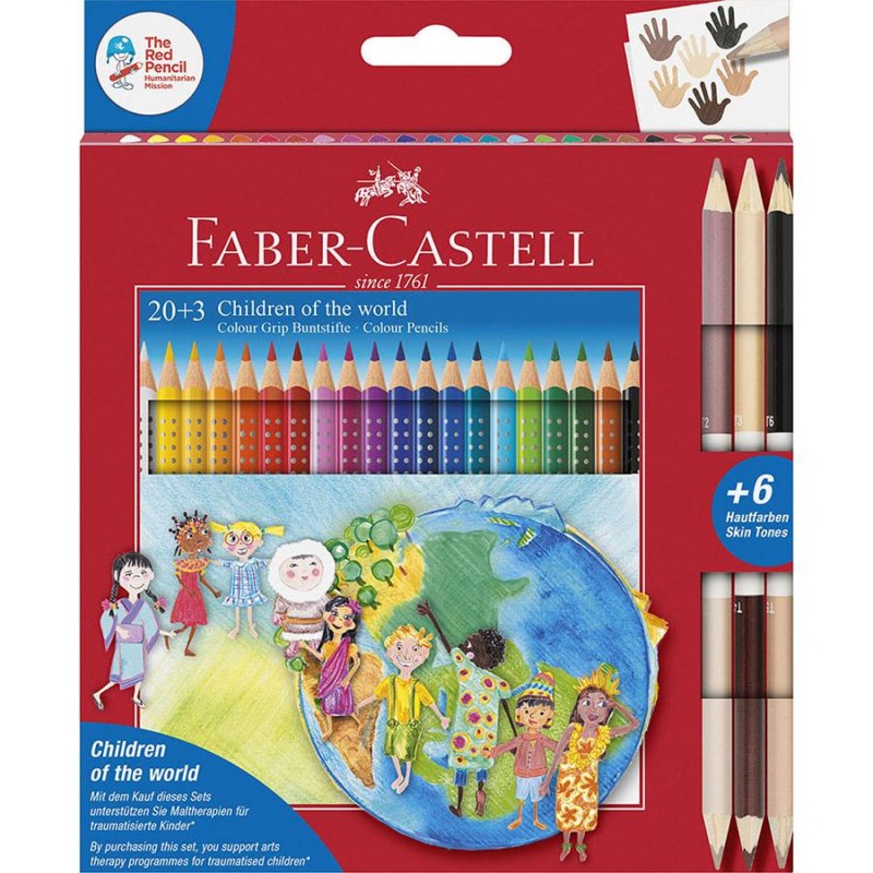 Barvice FABER-CASTELL, grip OTROCI 20+3
