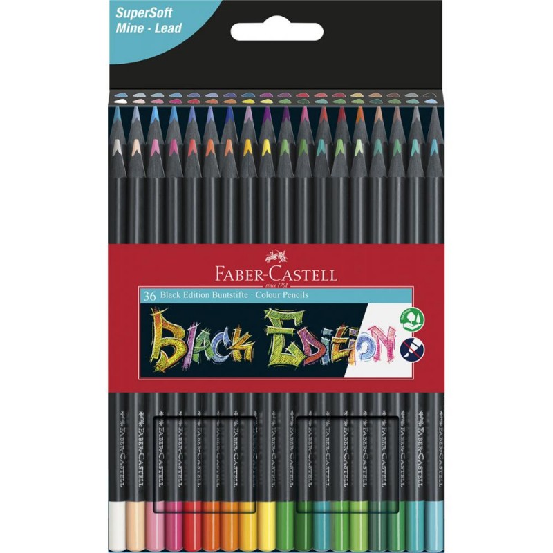 Barvice FABER-CASTELL, black edition 36/1