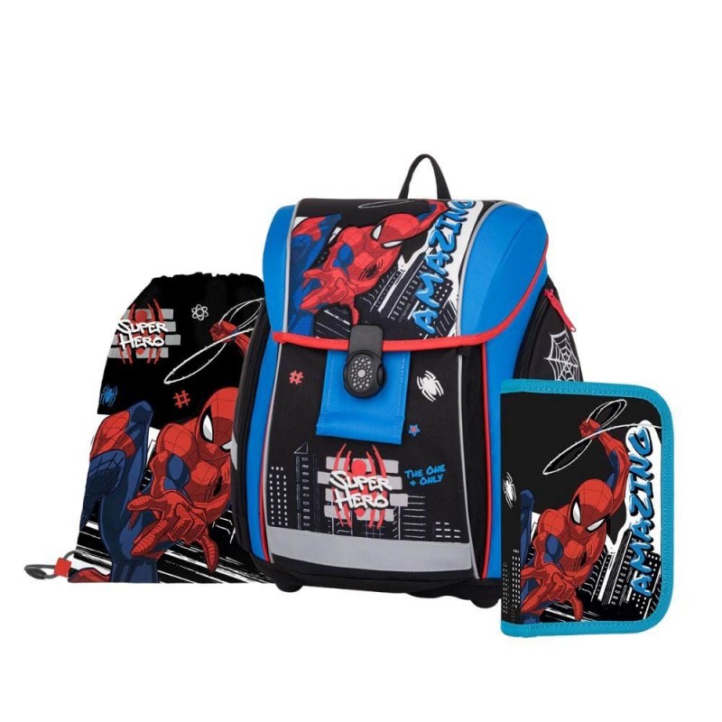 3-delni šolski set za prvošolčke Oxybag ABC Premium Light Spiderman 