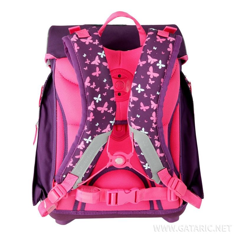 Set šolska torba metulj- Butterfly School bag set  PROLIGHT 5-Pcs (LED buckle) 