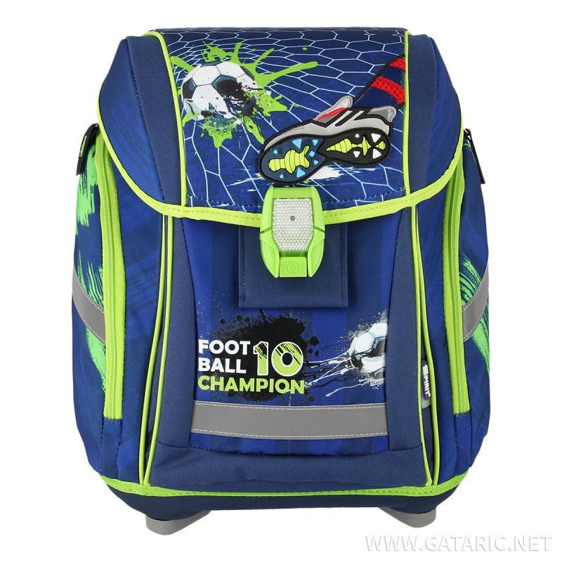 Set šolska torba nogomet -School bag set ''FOOTBALL GOAL'' 3D NEW START 5-Pcs (LED buckle) 