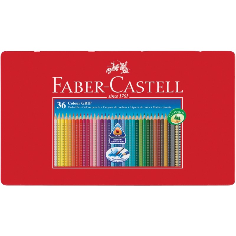 Barvice Faber-Castell Grip 36/1 v kovinski embalaži