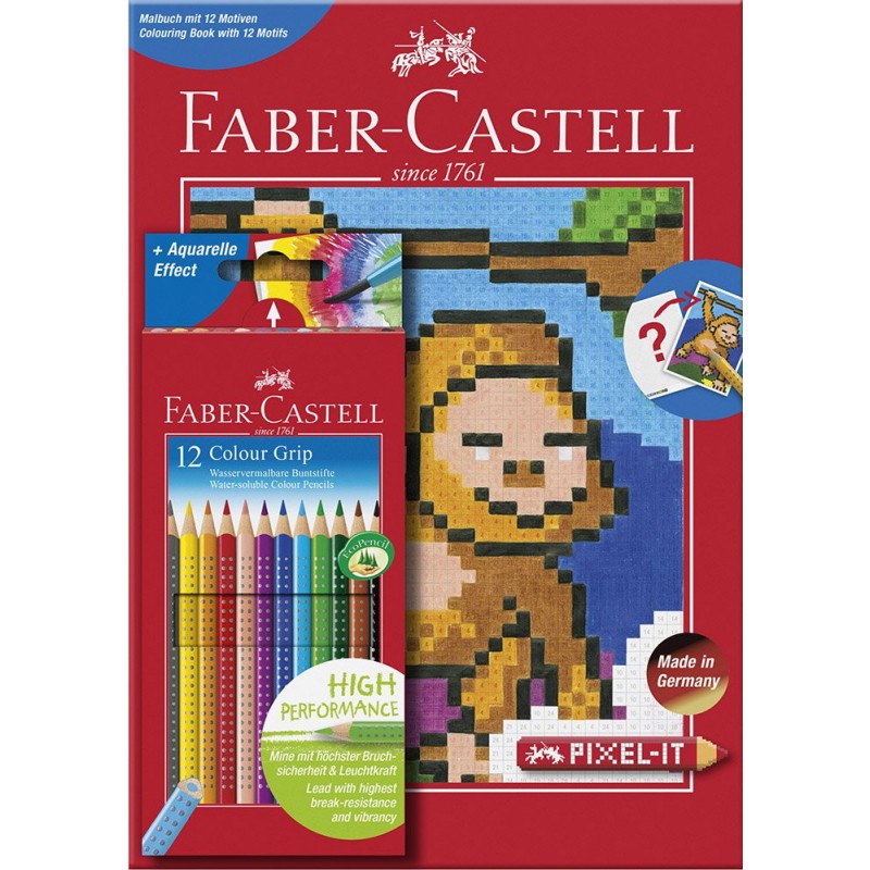 Barvice Faber-Castell Grip 12/1+Pixel