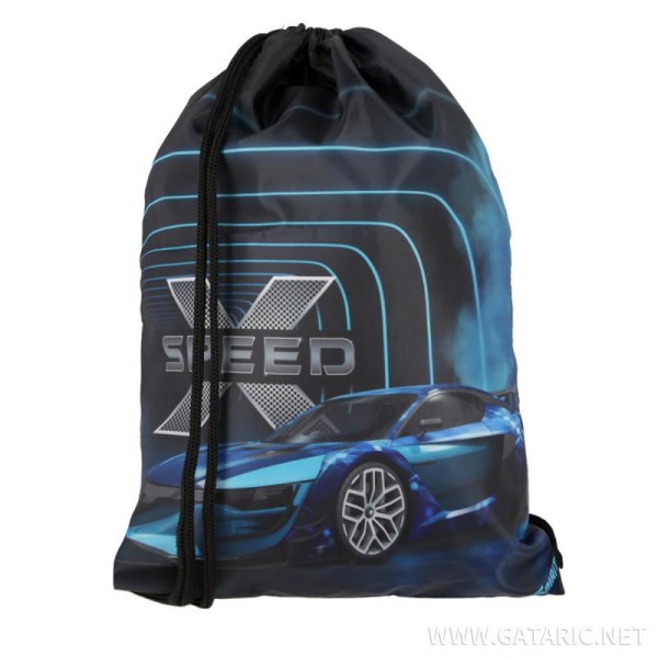  Komplet šolska torba avto -SPEED CAR NEW START 3D 5-Pcs (LED buckle)