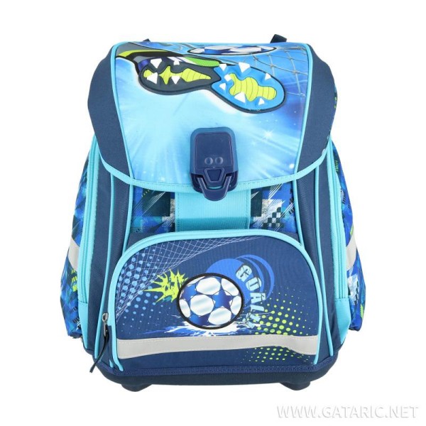 Set šolska torba nogomet Spirit 5-delni ABC set "PREMIUM SMART" FOOTBALL BLUE