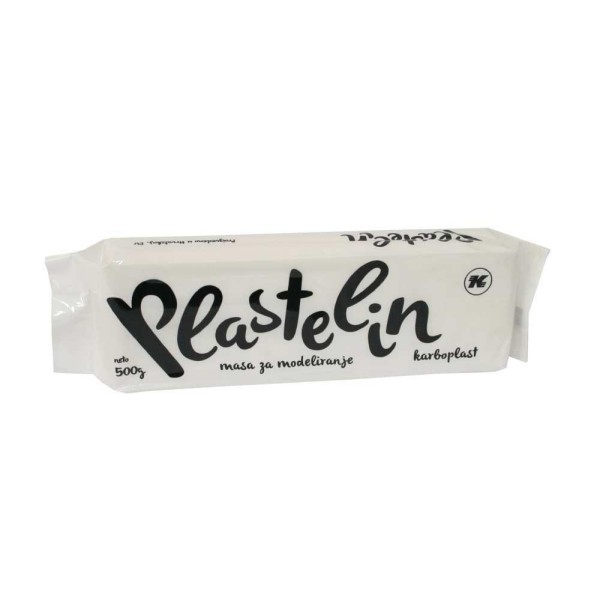 PLASTELIN KARBON BEL 500G