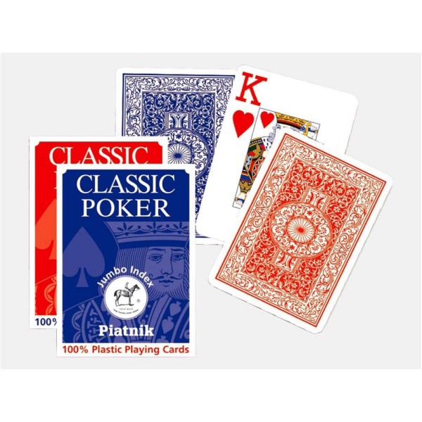 KARTE POKER 100% PLASTIC JUMBO NO.1361