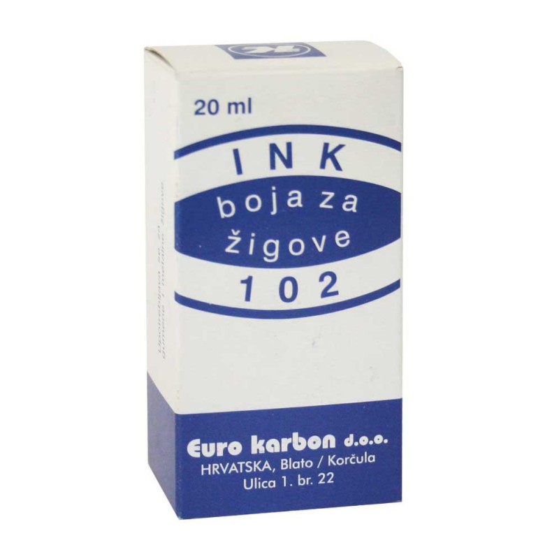 Barva za žige Karbon, črna, 20ml