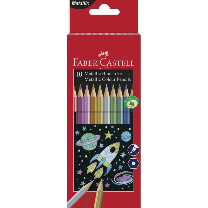 Barvice FABER-CASTELL, hex metal 10/1