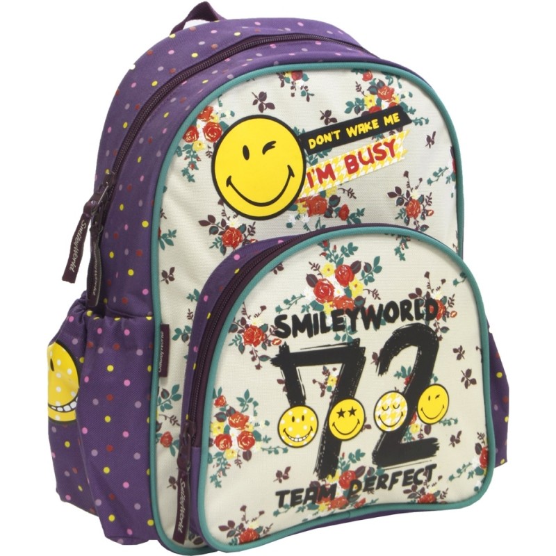 Nahrbtnik za vrteckids Smiley 2 bež/vijola