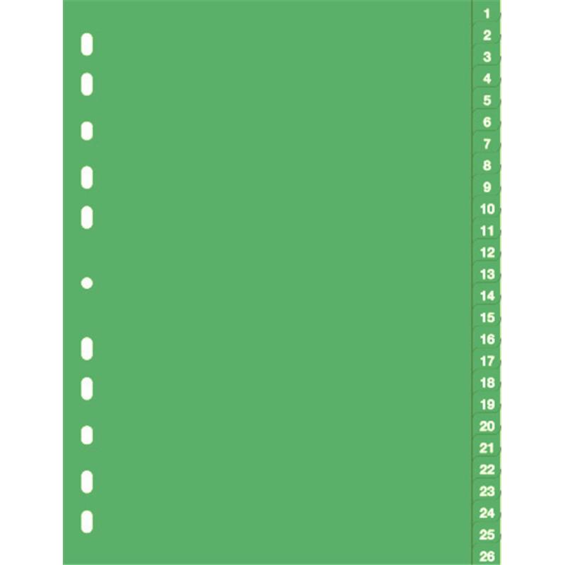 Ločilni listi 1/52 zeleni (6157)