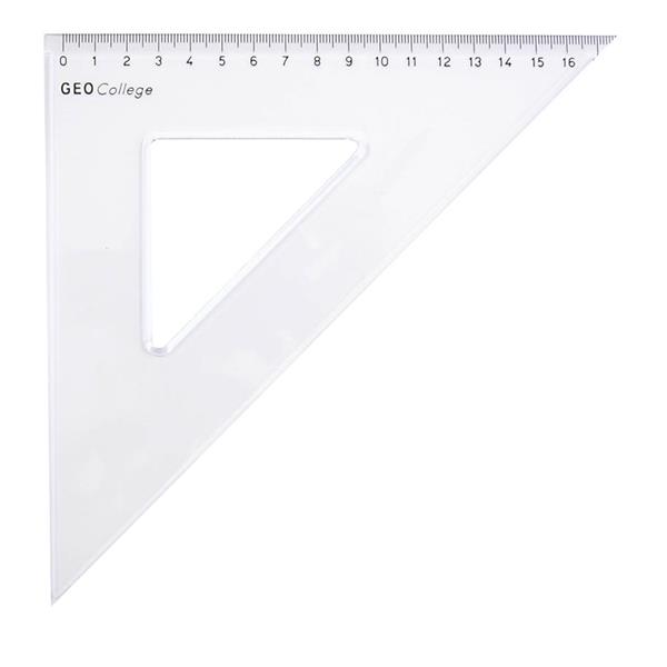 Trikotnik 45°, 18cm